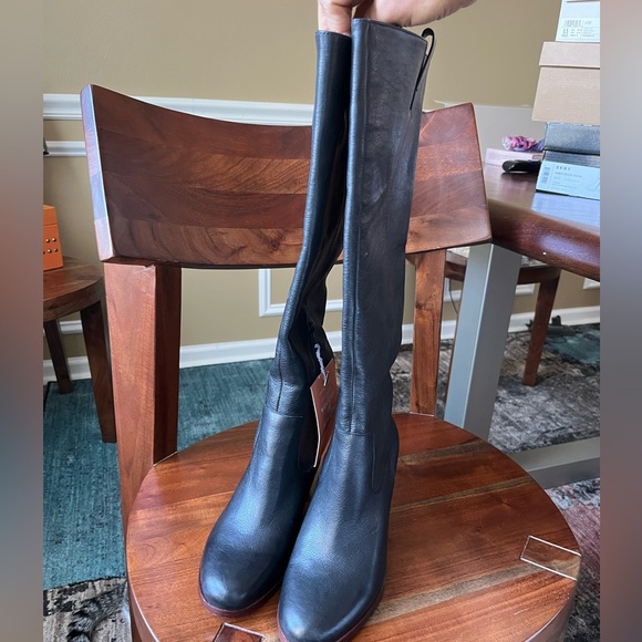 Gianni Bini Black Opulence Knee High Block Heel Boots - Picture 10 of 15